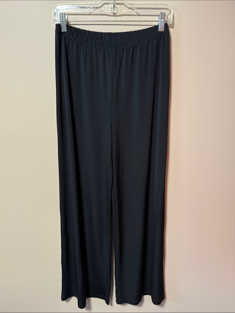 Bob Mackie Black Wide-Leg Pull-On Pants